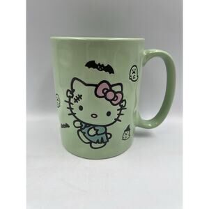 Hello Kitty 🎃 Frankenstein Green Mug Sanrio Silver Buffalo 17oz NEW!